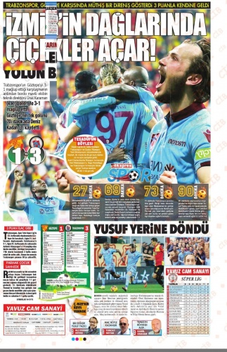 Trabzon Gazetelerinde Galibiyet coşkusu 2