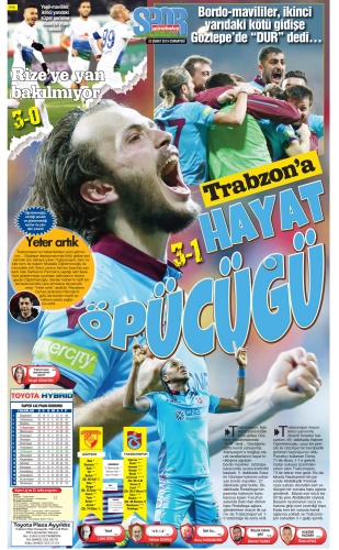 Trabzon Gazetelerinde Galibiyet coşkusu 6