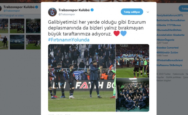 Trabzonspor'da maç sonrası sosyal medyada neler paylaşıldı? 2