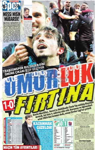 Trabzon Gazetelerinde Abdulkadir çılgınlığı : "Messi misin be oğlum!" 4