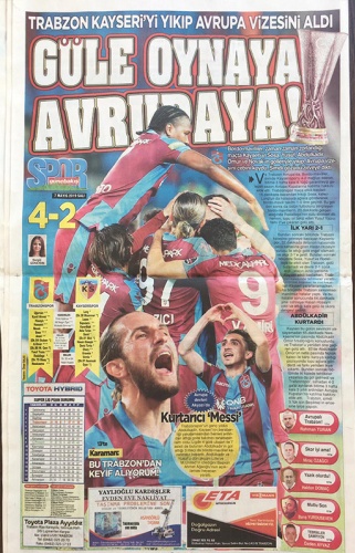 Trabzon Gazetelerinde Avrupa coşkusu 4