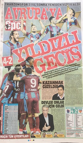 Trabzon Gazetelerinde Avrupa coşkusu 2