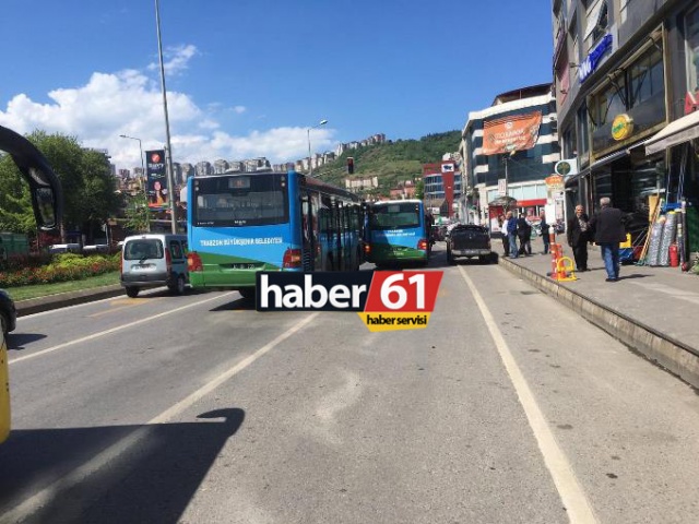 Trabzon'da otobüsler çarpıştı 7
