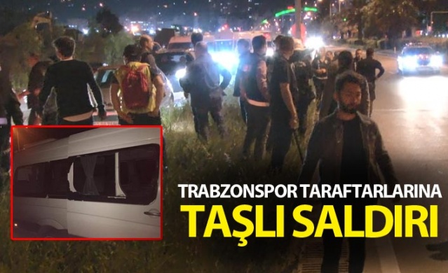 Trabzonspor taraftarlarına taşlı saldırı 1