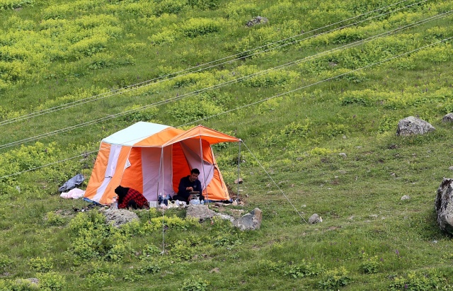 Turiste kiraladığı çadır geçim kaynağı oldu 7