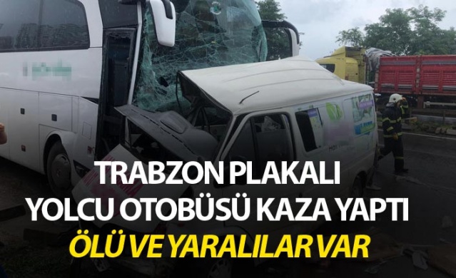 Trabzon plakalı yolcu otobüsü kaza yaptı - Ölü ve yaralılar var 1