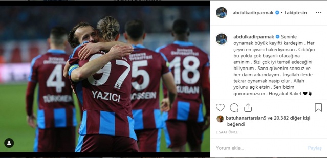 Trabzonsporlu futbolcular Yusuf Yazıcı'ya böyle veda etti 2