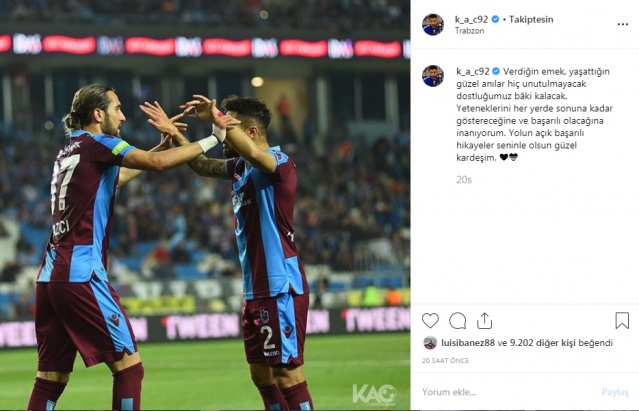 Trabzonsporlu futbolcular Yusuf Yazıcı'ya böyle veda etti 10
