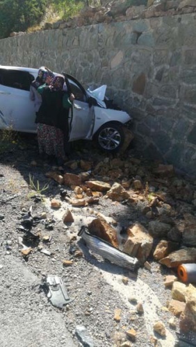 Trabzon plakalı minibüs ile otomobil çarpıştı - 3 yaralı 5