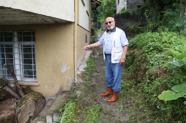 Rize'de iki kişinin inadı çay bahçesini göle döndürdü 14