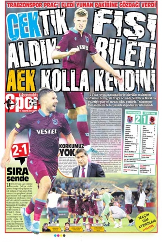 Trabzon basınından tur manşetleri 3