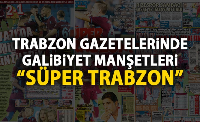 Trabzon Gazetelerinden galibiyet manşetleri 26.08.2019 1