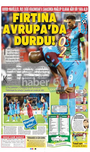Trabzon Gazeteleri mağlubiyeti böyle gördü 2