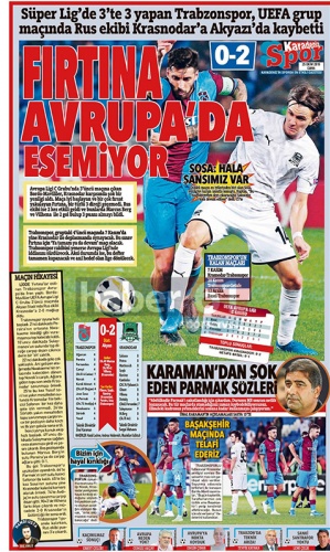 Trabzon Gazeteleri mağlubiyeti böyle gördü 4