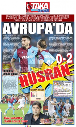 Trabzon Gazeteleri mağlubiyeti böyle gördü 3
