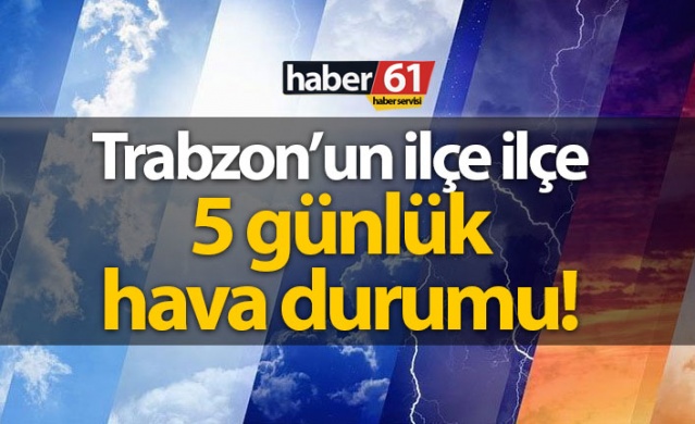 Trabzon'un ilçe ilçe 5 günlük hava durumu 1