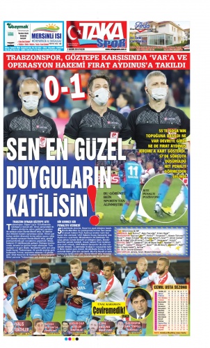Trabzon Gazetelerinden Göztepe mağlubiyeti manşetleri 6