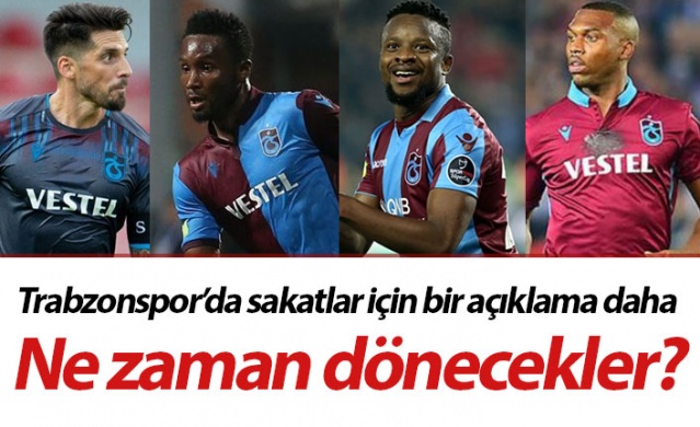 Trabzonspor'un sakatları için bir açıklama daha 1