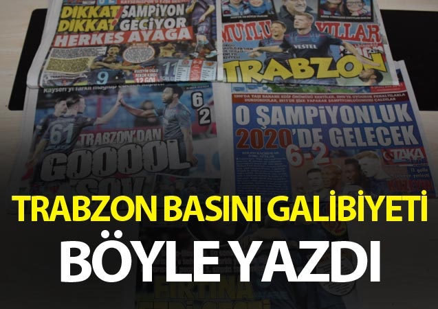 Trabzon basını galibiyeti böyle yazdı 1