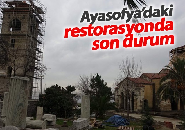 Ayasofya'daki restorasyonda son durum 1