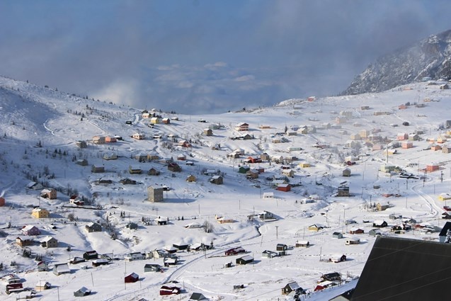 Trabzon yaylalarında kar manzaraları 16