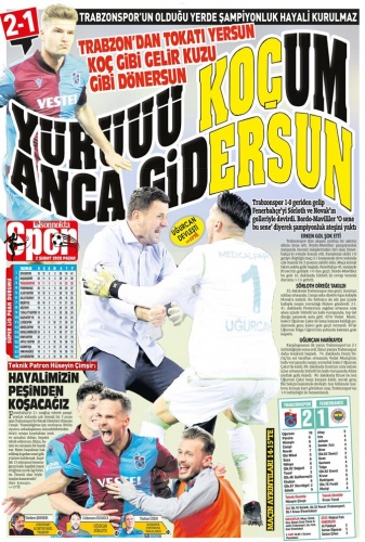 Trabzon basınından galibiyet manşetleri 4