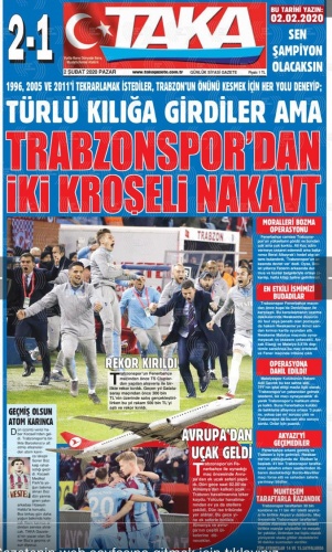 Trabzon basınından galibiyet manşetleri 5