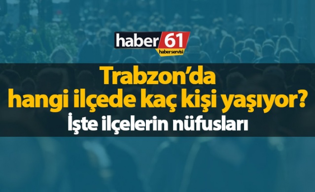 Trabzon'da ilçelerin nüfusları - 2019 1