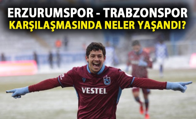 Erzurumspor - Trabzonspor maçından kareler 1