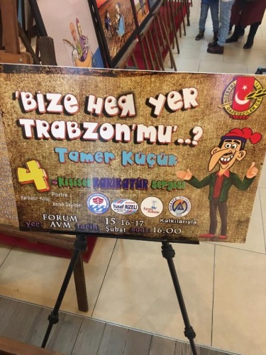 Trabzonlu ünlü karikatürist sergi açtı. 9