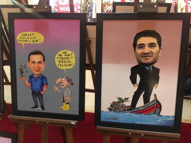 Trabzonlu ünlü karikatürist sergi açtı. 11