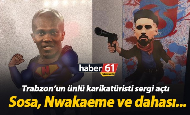 Trabzonlu ünlü karikatürist sergi açtı. 1