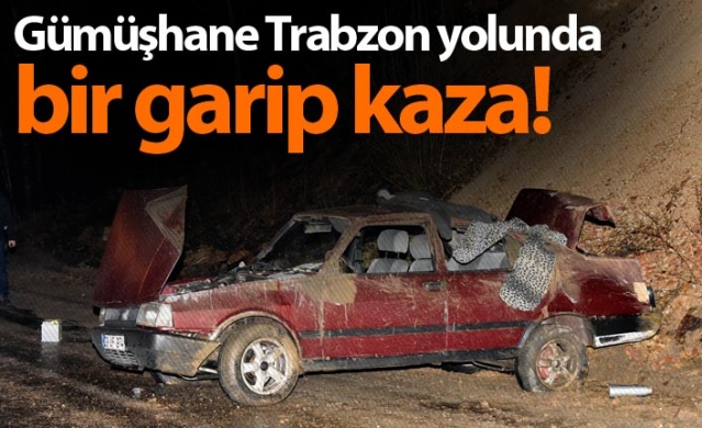 Gümüşhane Trabzon yolunda bir garip kaza 1