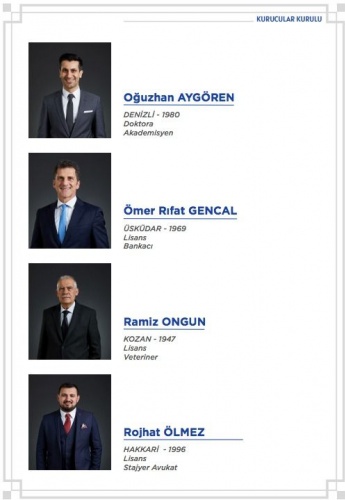 Babacan'ın partisinin kurucu listesi. 21