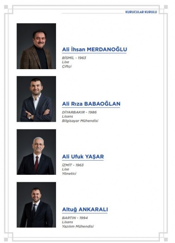 Babacan'ın partisinin kurucu listesi. 16
