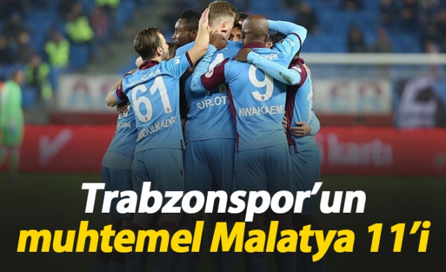 Trabzonspor'un muhtemel Malatya 11'i 1