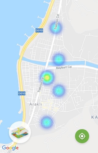 Trabzon'un koronavirüs yoğunluk haritası 15