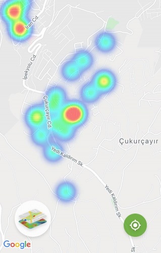 Trabzon'un koronavirüs yoğunluk haritası 3