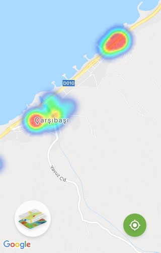 Trabzon'un koronavirüs yoğunluk haritası 19