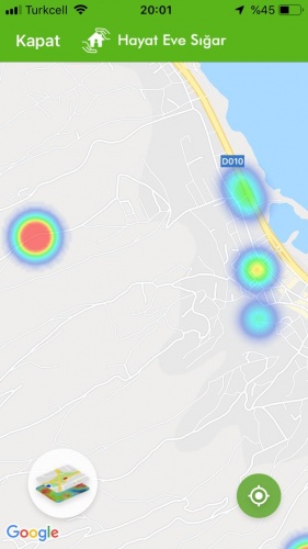 Trabzon'un koronavirüs yoğunluk haritası 13