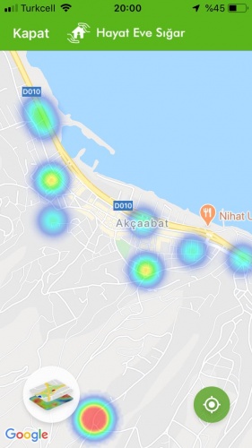 Trabzon'un koronavirüs yoğunluk haritası 14