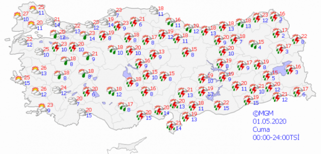 Sıcaklıklar azalıyor! Kuvvetli sağanak görülecek. 15 Ağustos 2022 4