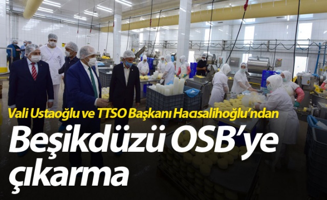 Vali Ustaoğlu ve TTSO Başkanı Hacısalihoğlu'ndan Beşikdüzü OSB'ye çıkarma 1