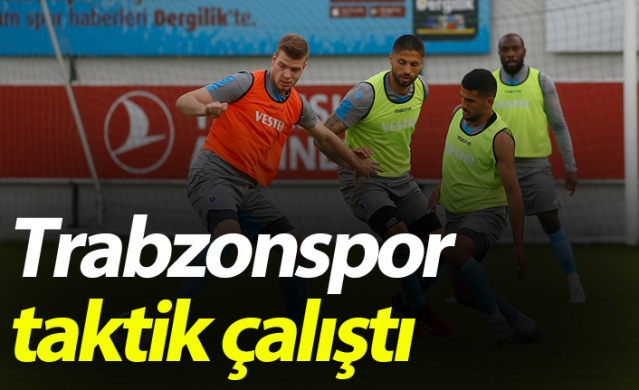 Trabzonspor Hüseyin Cimşir yönetiminde taktik çalışması yaptı. 1