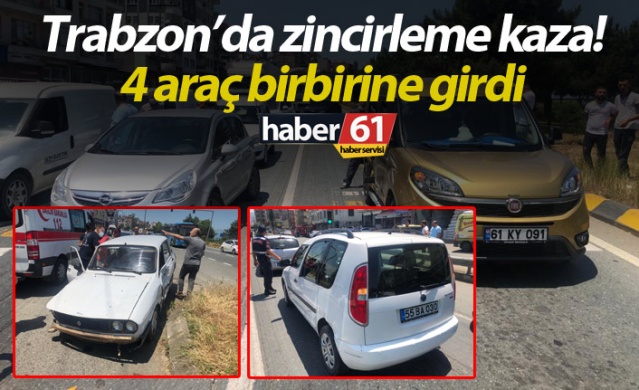 Trabzon’da zincirleme kaza! 4 araç birbirine girdi. Foto Haber. 1