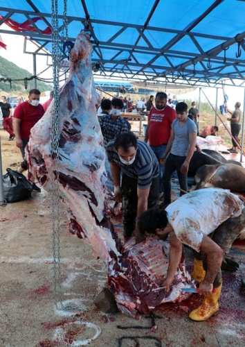 Trabzon'da kurban pazarında yoğunluk 5