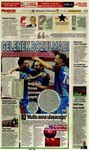 Trabzon Basınından galibiyet manşetleri 13