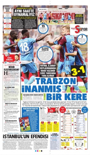 Trabzon Basınından galibiyet manşetleri 7