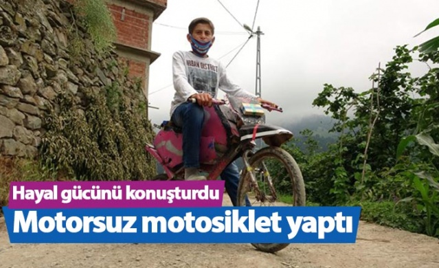 Motorsuz motosiklet yaptı 1