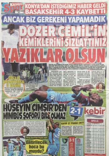Trabzon Gazetelerinden Trabzonspor manşetleri: Şampiyonluk bizim neyinize 6